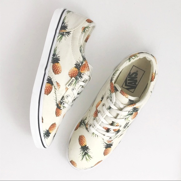 pineapple checkerboard vans
